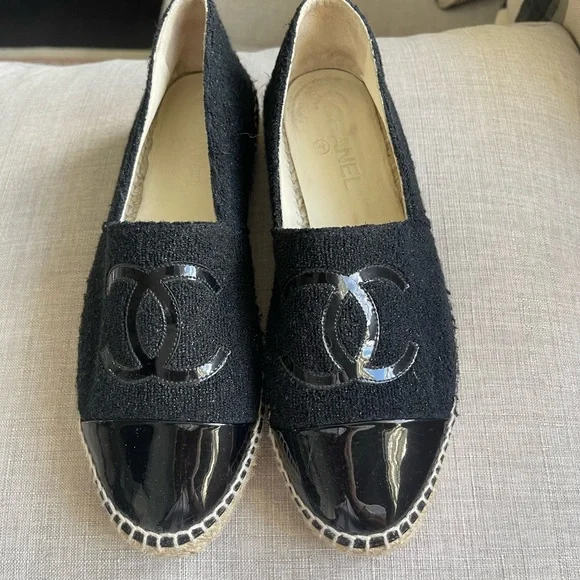 Authentic Chanel espadrilles flat shoes slip-ons - Picture 2 of 11